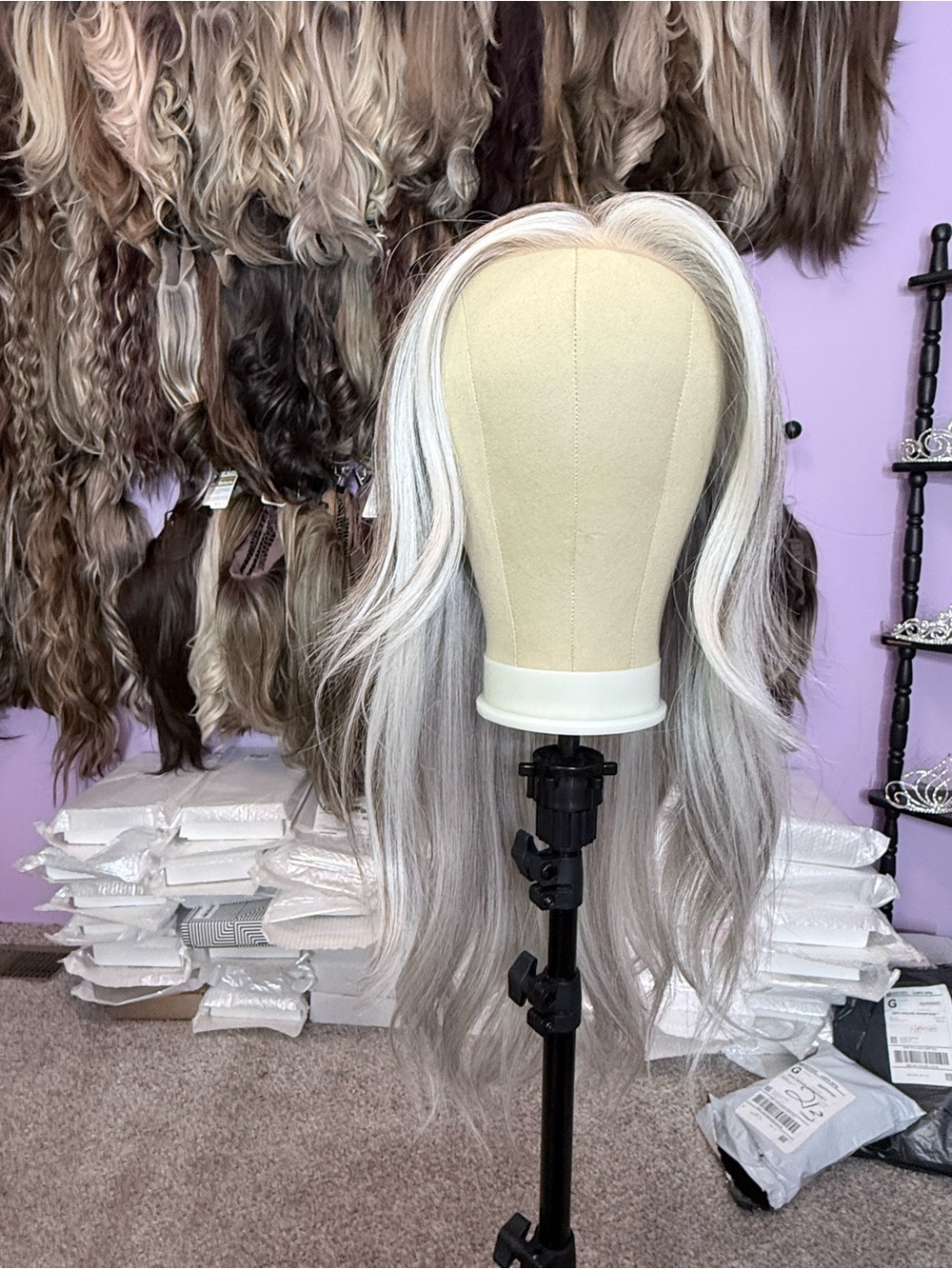 DWY Ivy Lace Front Wig in Silver Gray